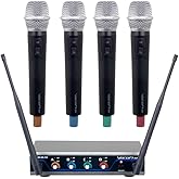 VocoPro 4 Channel, UHF/DSP Hybrid, W/HH Mic System - HYBRIDQUADH1, Black