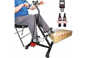 NISDOKR Pedal Exerciser Bike Hand Arm Leg and Knee Peddler Adjustable Fitness Equipment for Seniors, Elderly Home Dual Pedal Exercise Bike for Total Body - Great Gift for Elderly Rehab