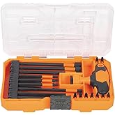 Klein Tools 33804 ProFlex Impact-Rated Interchangeable Ratcheting T-Handle Set, Torsion Zone, Magnetic Bit Holder, SAE, Metric, TORX
