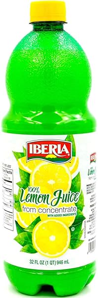 IBERIA 100% LEMON JUICE FROM CONCENTRATE, 32 FL OZ