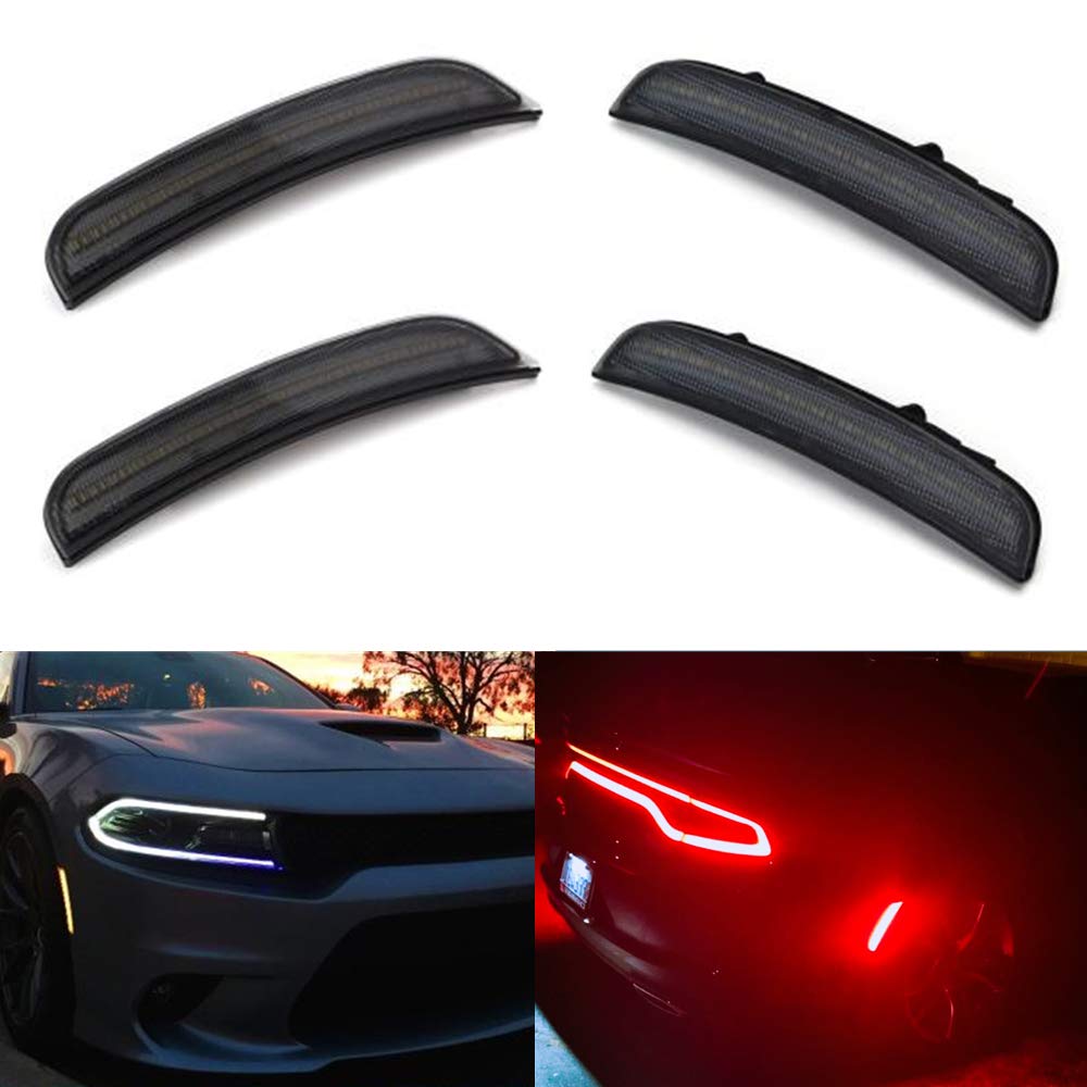 Amber Red LED Side Marker Light for Dodge Charger 2015 2016 2017 2018