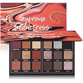Matte Eyeshadow Palette Pro 18 Colors Pigmented Shimmer Glitter Eye Shadow Palette, Long Lasting Waterproof Dark Smokey Powder Cosmetics Pallet Halloween Valentine Gift Makeup Kit (01# Seductress)