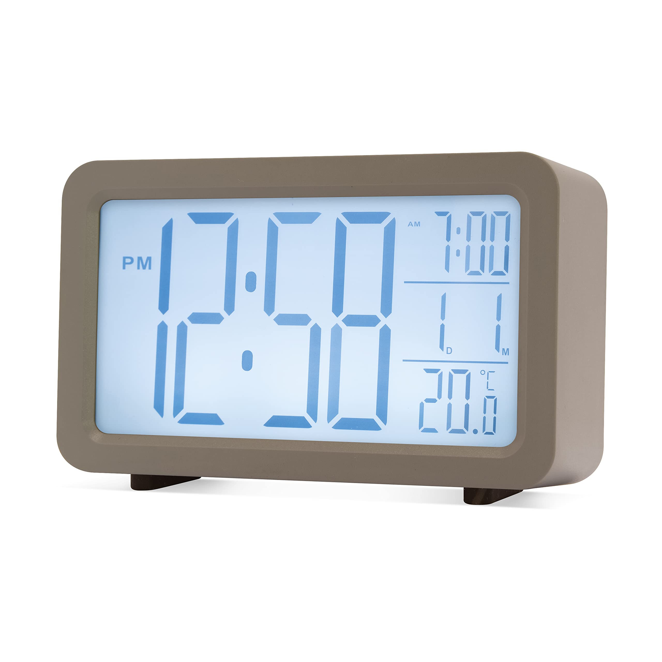Acctim Harley Superbrite® Modern Digital Alarm Clock (Pigeon Grey)
