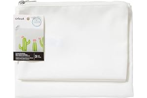 Cricut® Cosmetic Bag Blanks (3 ct), White - for HTV, Sublimation & Infusible Ink Projects