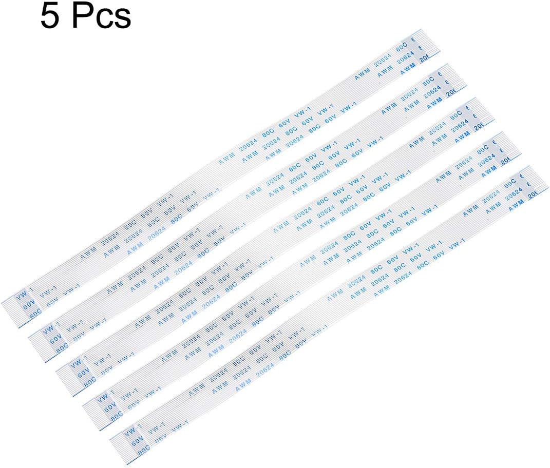 sourcing map Flexible Flat Cable, 18 Pins 0.5mm Pitch 150mm FPC FFC Flexible Ribbon Cable for LCD TV DVD Player Laptop 5Pcs (A Type) - Image 3