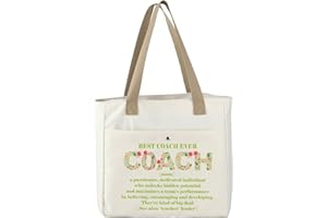 MBMSO Coach Tote Bag Best Coach Ever Beach Bag Thank You Gifts for Coach Sports Team Tote Coach Birthday Gift Definition Tote