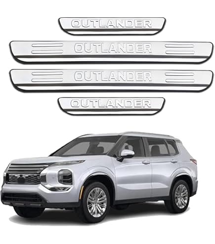 Protection Pare-chocs Arrière Acier Inoxydable Pour Mitsubishi Outlander 2022-2025 - Adhésif 3M - Anti-rayures - 3