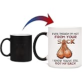 aiyaya Gifts for Stepdad Stepfather Father in Law Bonus Dad - Even Though I'm Not From Your Sack Heat Reveal Mug - Fathers Day Xmas Birthday Gifts - 11 oz Color Changing Mug
