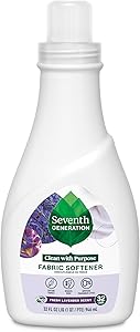 Seventh Generation Laundry Fabric Softener Liquid, Fresh Lavender Scent, Reduces Static, 32 Fl Oz
