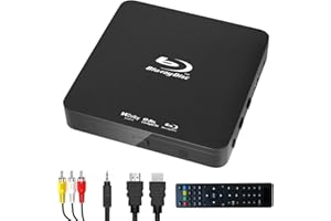 DID A R Didar Blu Ray DVD Player, Ultra Mini 1080P Blue Ray Disc Player Home Theater Play All DVDs and Region A 1 Blu-Rays, Support Max 128G USB Flash Drive + HDMI/AV Output + Built-in PAL/NTSC with Cables