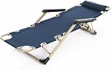 WY8 Garden Chair Sun Lounger Outdoor Folding Reclining Blue view 2