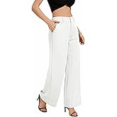 KICZOY Womens Wide Leg Pants Casual High Waisted Stretchy Double Waisted Work Dress Pant