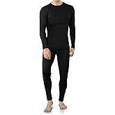 VZV Thermal Underwear for Men Fleece Lined Long Johns for Mens Thermals Top and Bottom Set Soft Base Layer for Winter