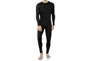 VZV Thermal Underwear for Men Fleece Lined Long Johns for Mens Thermals Top and Bottom Set Soft Base Layer for Winter