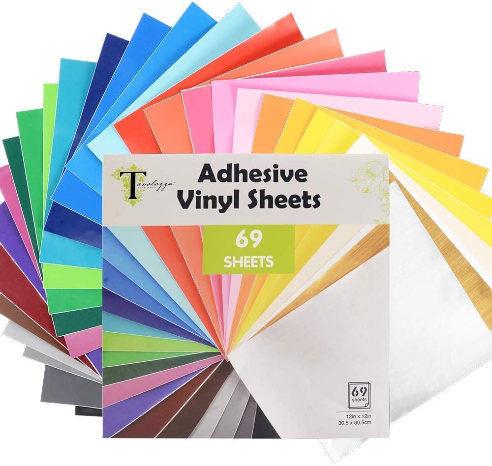 Tavolozza Permanent Adhesive Backed Vinyl Sheets 12" x 12" 69