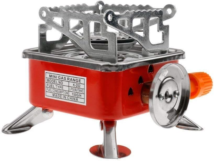GosFrid Outdoor Square Shaped Gas Stove for Camping Picnic Stove, 1Pc(Red Color)