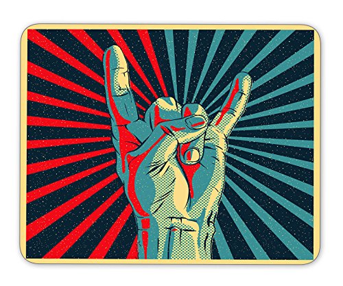 Hand In Rock Roll Sign Mouse Pad Office Mouse Pad Gaming Mouse Pad Mouse Mat MousePad Non-slip Rubber Backing