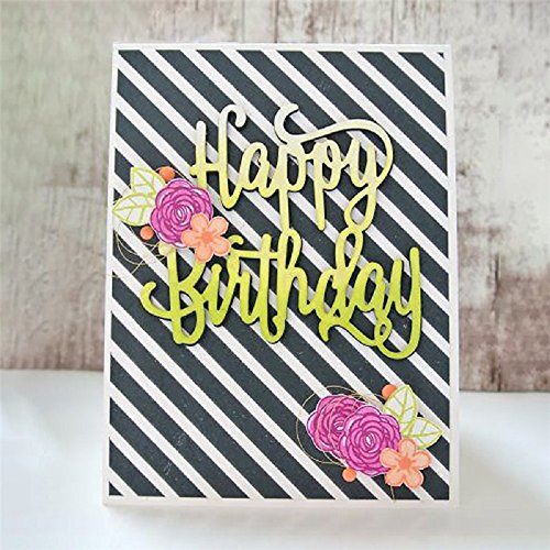 TTLIFE Happy Birthday Metal Die Cutting Dies Scrapbooking Embossing Folder Die Cuts Photo Album Decoration