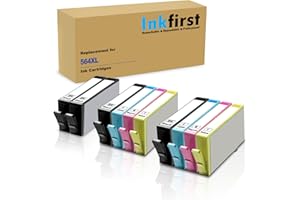 10 Inkfirst Compatible Ink Cartridges for HP 564 XL 564XL High Yield (4BK,2C,2M,2Y) OfficeJet 4610 4620 4622 Deskjet 3520 352