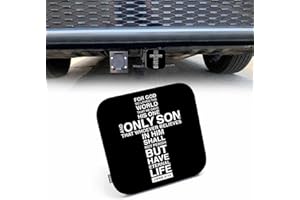 Beabes Christian Cross Hitch Tube Cover 2 Inch Holy Bible Verse Faith Cross Rubber Receiver Tube Hitch Plug for Cars, Square Hitch Box Cover Towing Hitch Plug Covers for Trucks