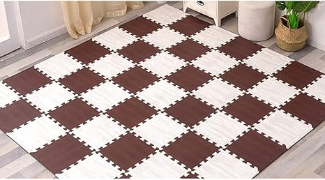 Amazon ジョイントマット木目 サイドパーツ付き 大判 フロアマット プレイマット パズルマット マット 大判60cm 厚み10mm おしゃれ 木目調 北欧 マット 防音 断熱 フロアマット プレイマット パズルマット 子供 キッズルーム ベビー ジョイントマット オンライン通販