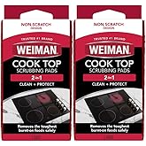 Weiman Cook Top Scrubbing Pads, 3 Count, 2 Pack Cuts Through The Toughest Stains - Scrubbing Pads Carefully Wipe Away Residue