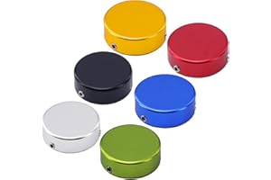 SOLUTEK Footswitch Topper Guitar Pedal Button Caps with 3 Set Screws and Protective Fitting Increasing Accuracy,Comfort for Common Switches diameter of 3/8"| SOLUTEK V1 Skirt-less 6Pcs MultiColors