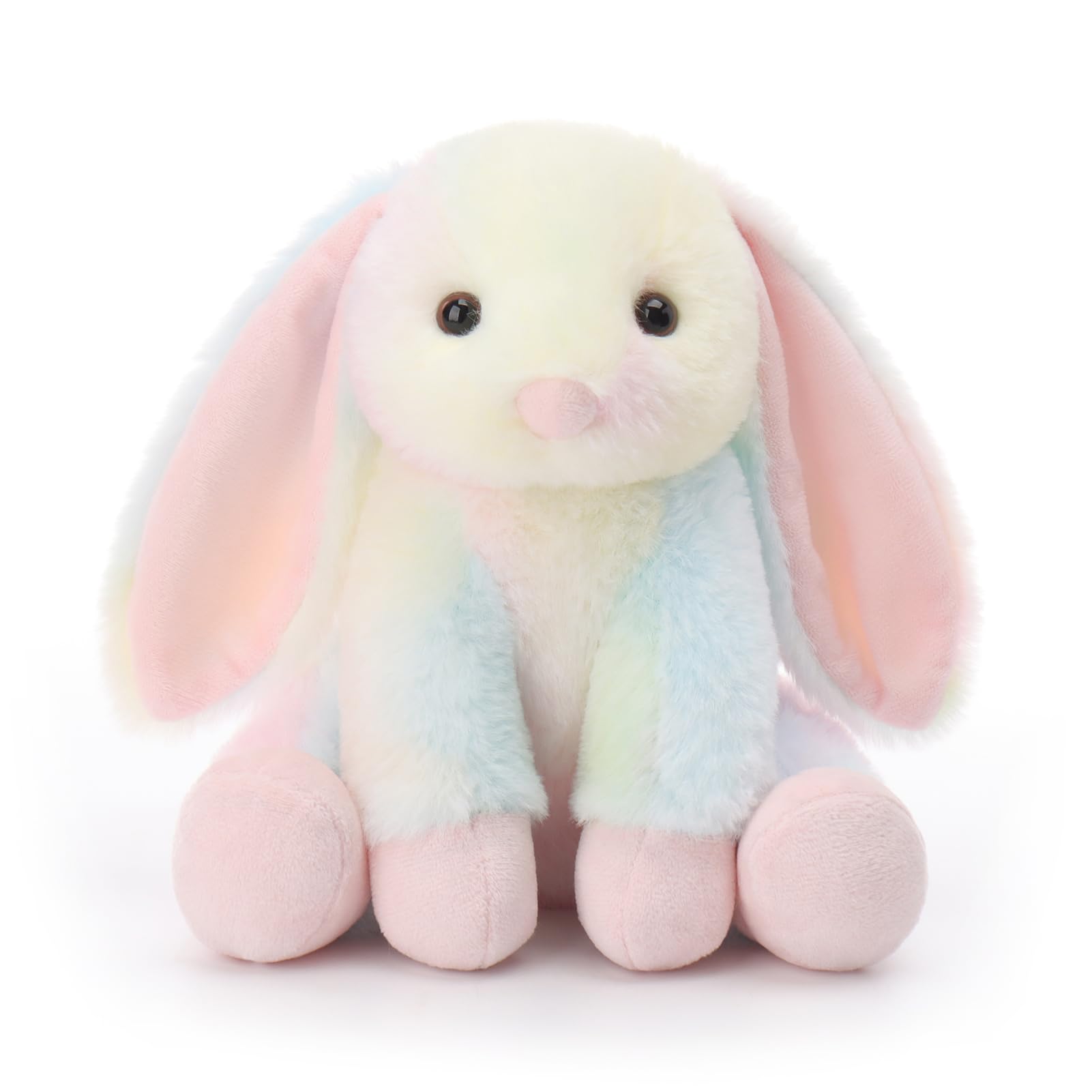 Apricot Lamb Colorful Bunny Plushies Stuffed Animals for Baby Girl and Boy, Soft Cute Plush Toys for Kids, Rabbit 8 Inches β image 1