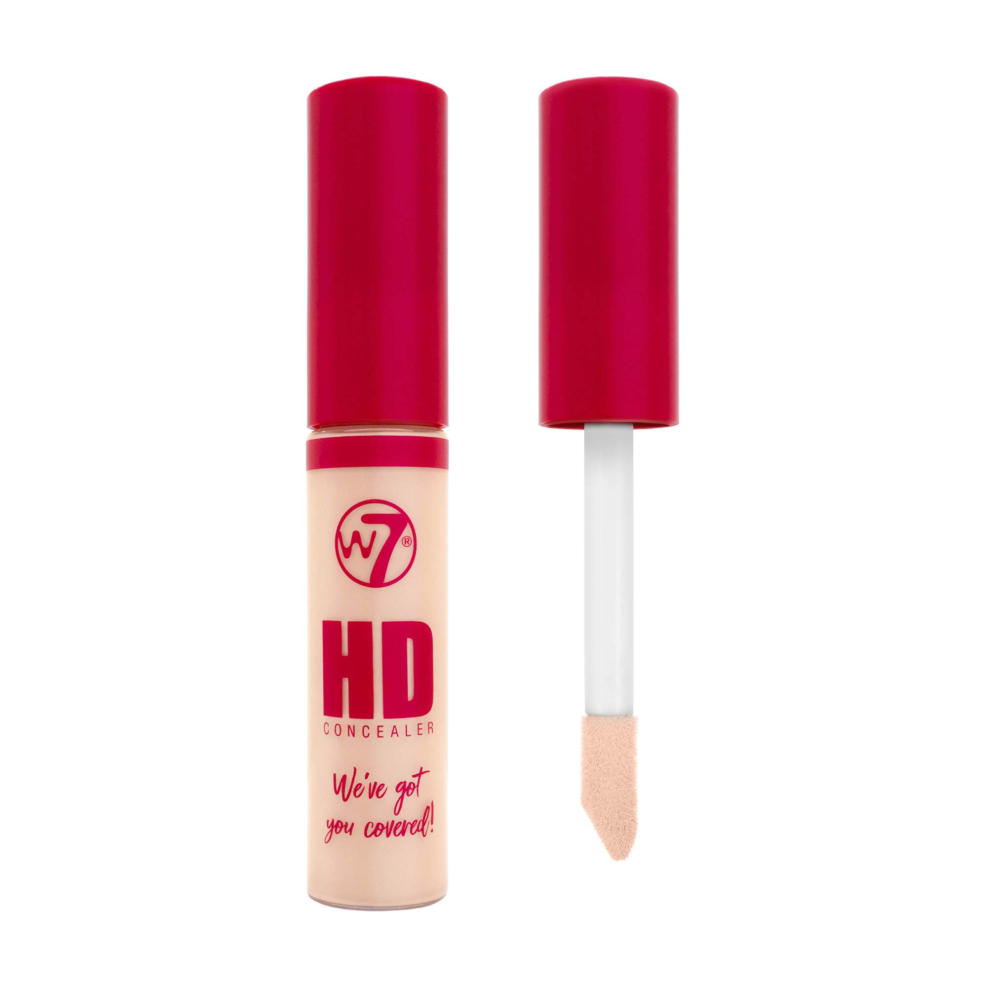 W7 HD Concealer - Rich and Creamy Matte Formula - Medium Lasting & Buildable Coverage (FN2 Fair Neutral)