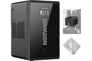 NEEWER V Mount Battery PS150E, 100W PD USB C Fast Charging, 10350mAh 150Wh Mini V Lock Battery with D Tap/USB C/USB A/BP/2 DC
