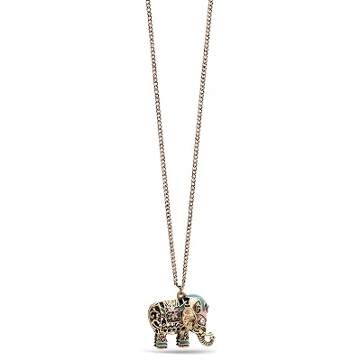 Collier & Boucles D'Oreilles Éléphant - Argenté - Ensemble Bijou Fantaisie Lina