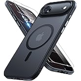 Miracase Magnetic for iPhone Air Case with Screen Protector(Compatible with MagSafe), Slim Thin Translucent Matte Military-Grade Protected Phone Cover for iPhone 17 Air 6.5", Space Black