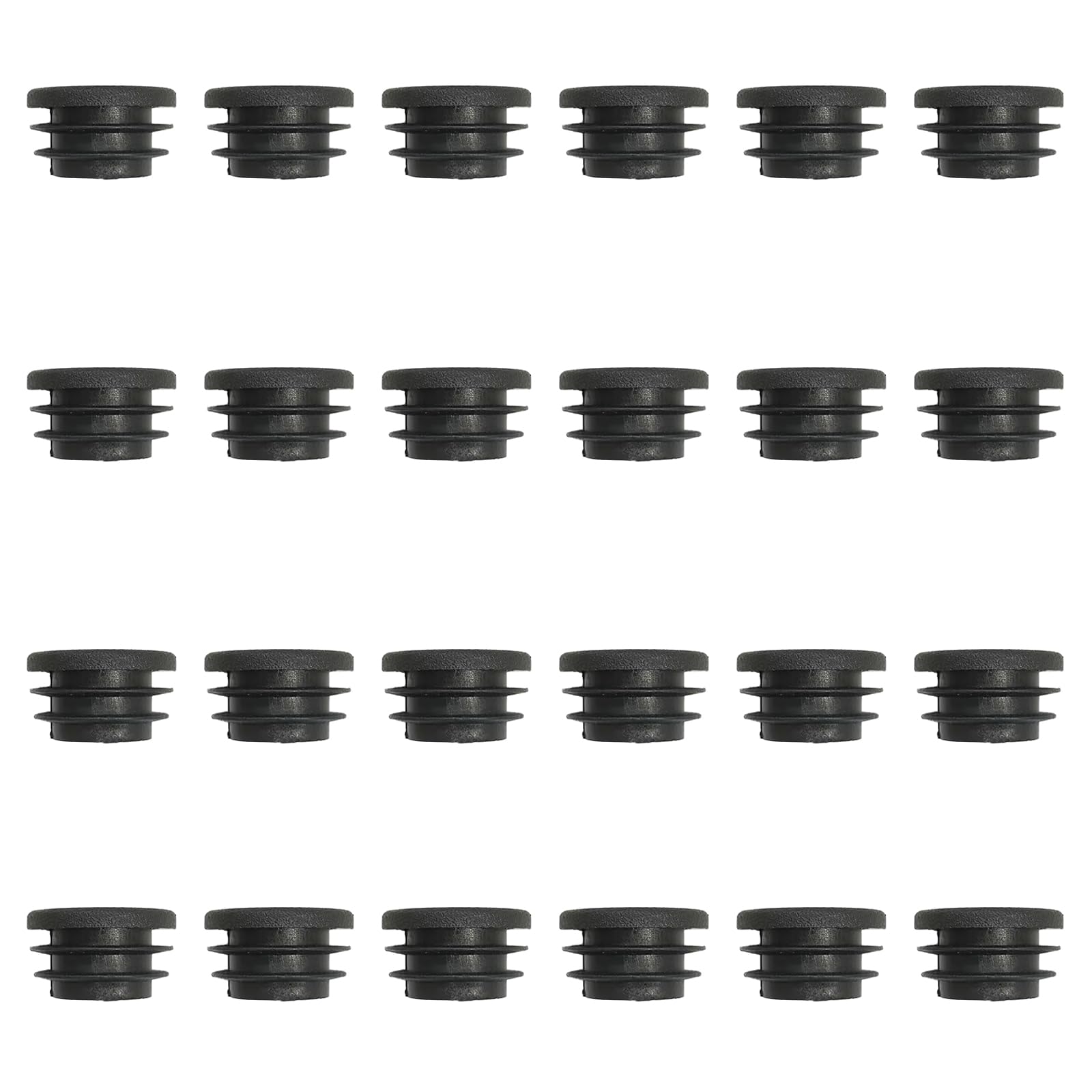 28MM Round Plastic Plugs,Round Plastic End Caps in 24pcs,Chair Leg Pipe Tube Insert Blanking Cover,End Cover Caps for Furniture,Tables,Chairs