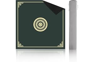 magic sewing machine Mahjong Mat with Gray Carrying Bag - Anti Slip and Noise Reduction Gaming Mat for Mahjong, Poker, Board Games, Card Games, Dominoes(Green, 31.5"x31.5")