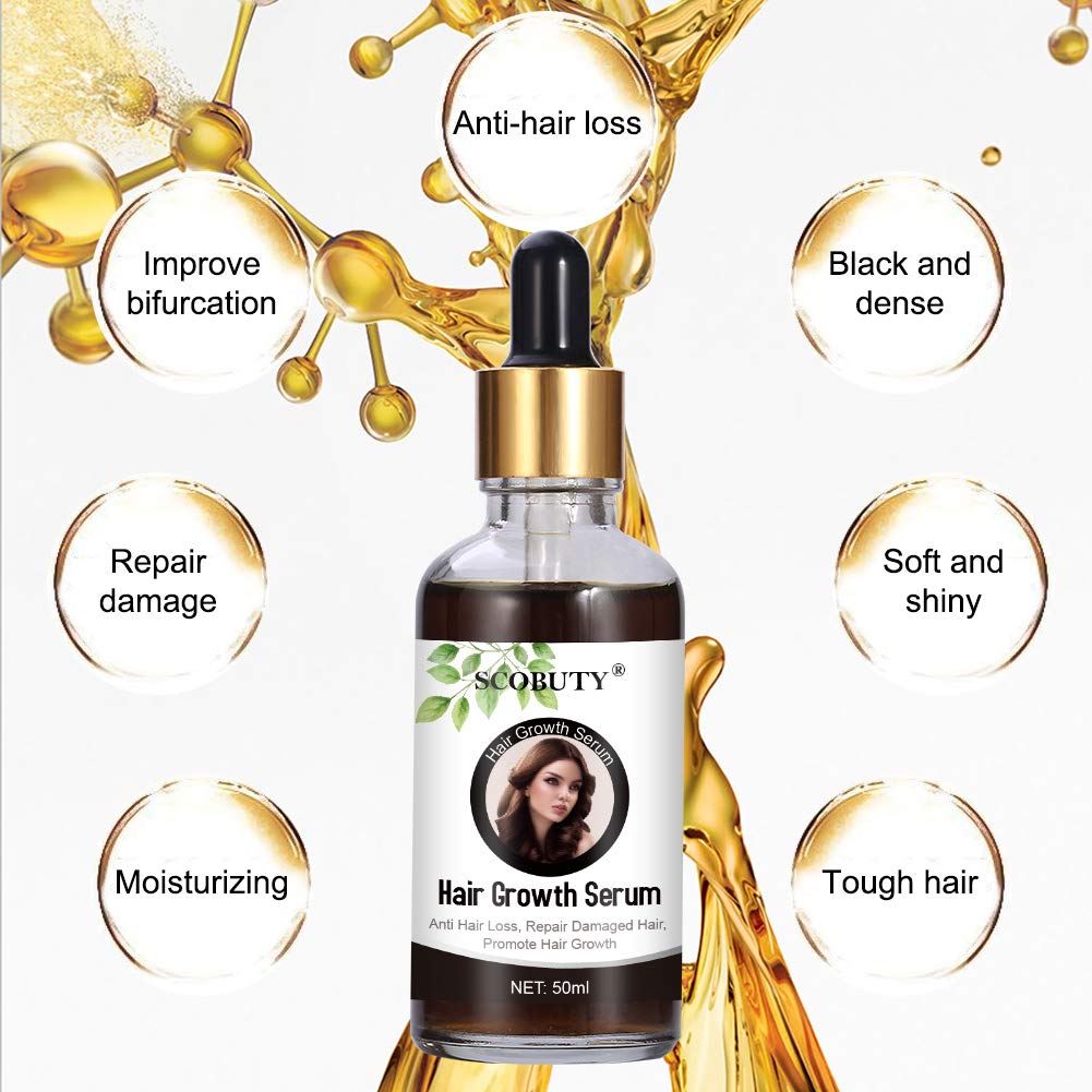 Hair Growth Serum, Hair Growth Oil, Hair Growth Treatment, Hair Loss Serum for Thinning, Balding, Repairs Hair Follicles, Promotes Thicker, Stronger Hair, And Promotes Hair Regrowth, 50ml : Beauty