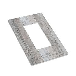 Rustic Grey Wood Shiplap 1 Gang Rocker Light Switch