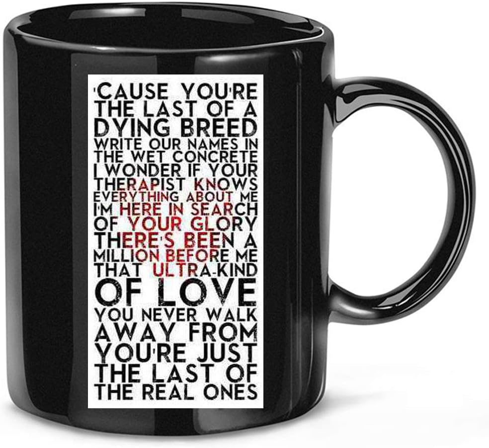 Amazon Com Maikurixukay Fall Out Boy The Last Of The Real Ones Song Lyricss Funny Coffee Mug For Women And Men Tea Cups Home Kitchen real ones song lyricss funny coffee mug