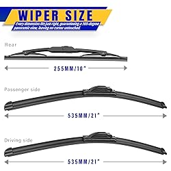 3 wipers Replacement for 2007-2017 Jeep