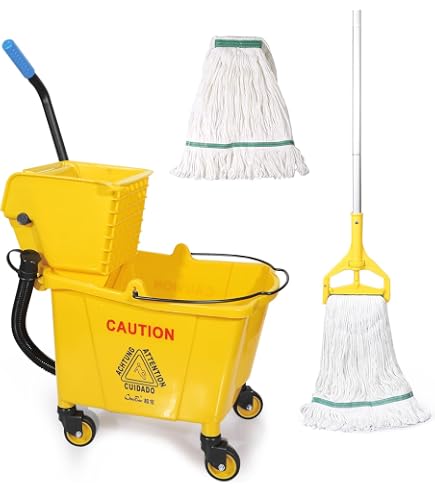 Basics Secchio per mocio Kentucky, rettangolare, con ruote