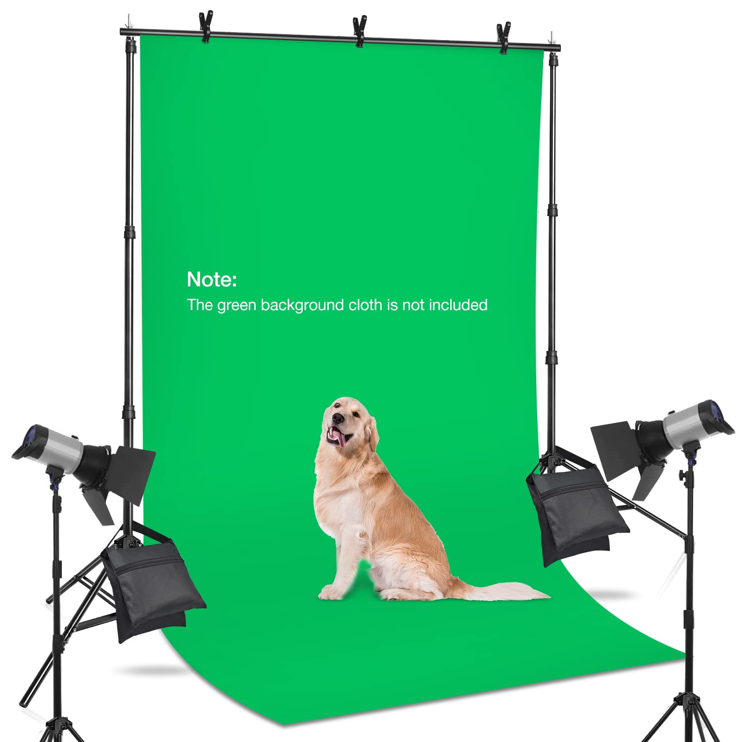 10 X 10 ft Photo Video Studio Background Support Stand, Adjustable Heavy Duty Photography Backdrop Support System Kit for Photoshoot Party Video Creator