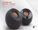 Creative Pebble 2.0 USB-Powered Desktop Speakers Black 45° Drivers view 2