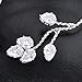 Dnswez Right Ear Wrap Stud CZ Cubic Zirconia Leaf Shape Zirconia Earrings For Women Girl