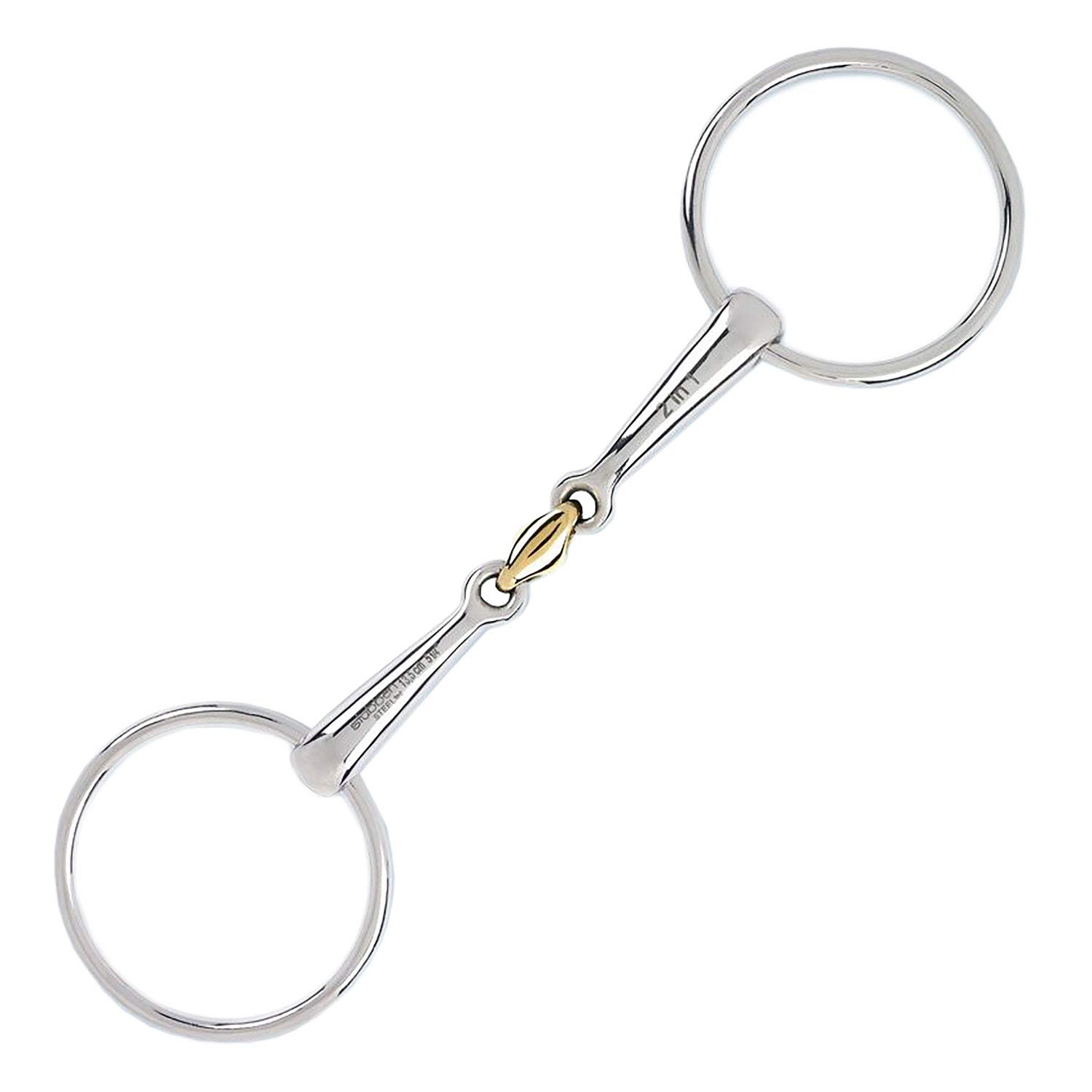Stübben 2233 2in1 Loose Ring Snaffle double broken - 5 3/4"·14,5cm - 16 mm - Sweet Copper middle-link
