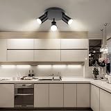 Dehobo Ceiling Spotlight Indoor Matt Black 3 Light GU10 Industrial view 7