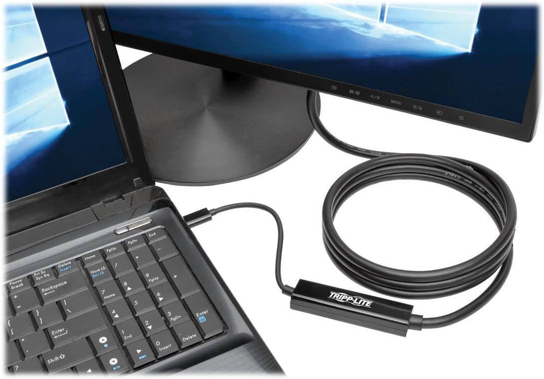 Tripp Lite USB-C to DVI Active Adapter Converter Cable 1080p Type C to DVI (M/M), 1.83 m (U444-006-D), Schwarz, 1.8 M - Image 4