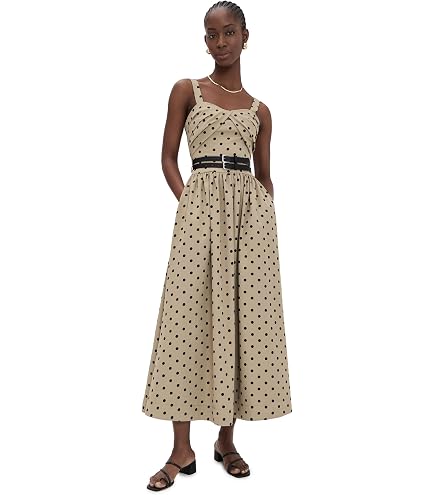 En Saison Women's Arden Mixed Media Dress, Black Olive, XS at Amazon Women's Clothing store