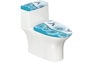 ZUXONGSY Hummingbird Toilet Tank Lid Bathroom Decoration Elongated Toilet Lid Covers Universal 2 Pcs Toilet Seat Cover Keep Clean Tidy Fits Toilet Covers for Home