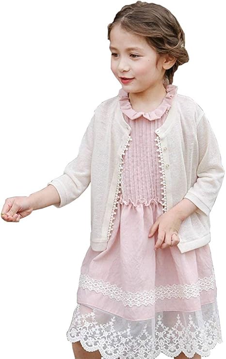 ワンピース キッズ ガールズ ノースリーブ 女の子 子供服 夏 可愛い フリル おしゃれ レース切り替え お嬢様ドレス プリンセス ギャザー加工 森ガール オリジナル 100 140cm フォーマル 通販 Amazon