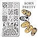 BORN PRETTY Rectangle Nail Stamping Plates Halloween Christmas Nail Art Snow Geometric Animal Fashion Theme