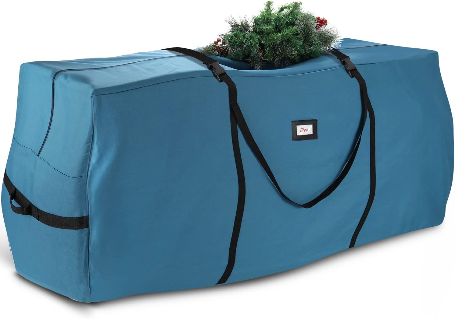 Holiday Décor Storage - Hearth & Harbor Bag with Handles & Sleek Dual Zipper Waterproof Christmas Tree Storage Box, 7.5' ft, 600D Oxford